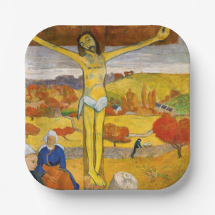 Paul Gauguin - The Yellow Christ Paper Plate