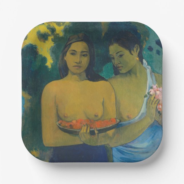Paul Gauguin - Two Tahitian Women Paper Plate (Front)