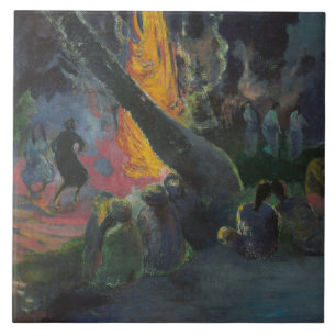 Paul Gauguin - Upa Upa (The Fire Dance) Tile