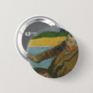 Paul Gauguin Vincent van Gogh painting sunflowers  6 Cm Round Badge