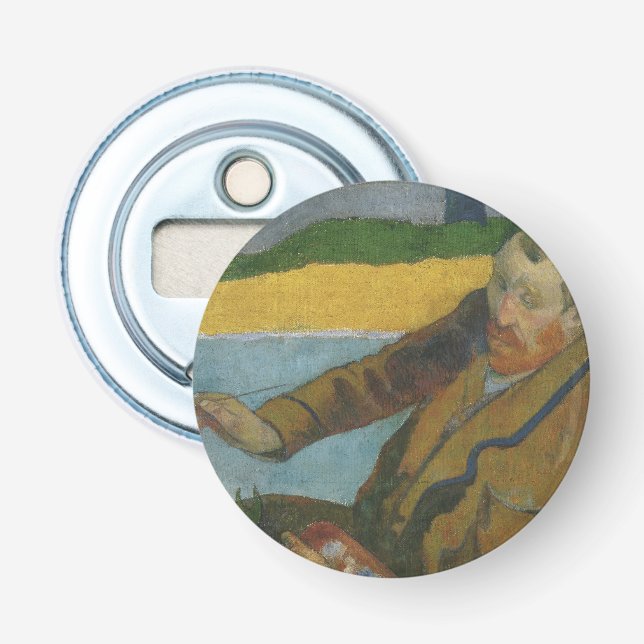 Paul Gauguin Vincent van Gogh painting sunflowers  Bottle Opener (Front)