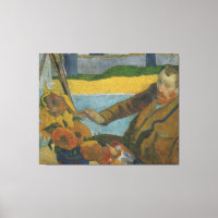 Paul Gauguin Vincent van Gogh painting sunflowers