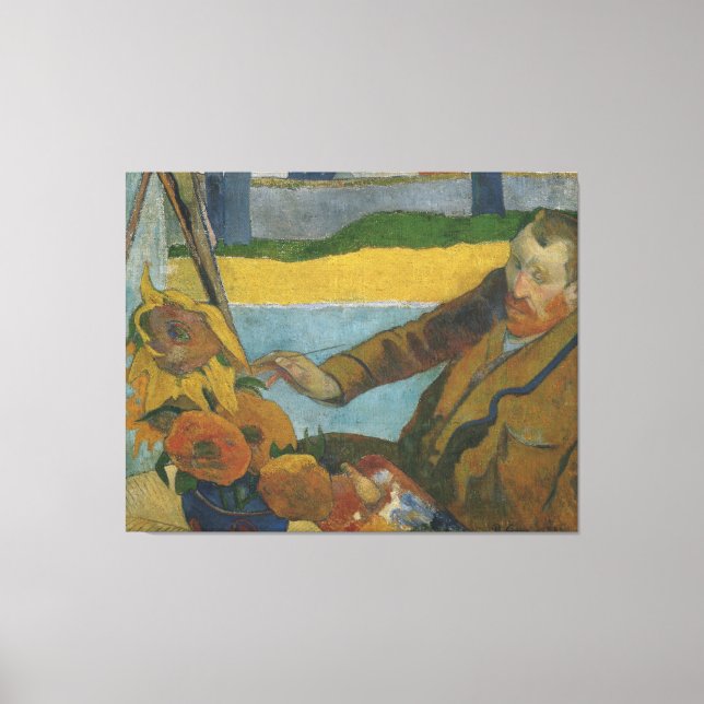 Paul Gauguin Vincent van Gogh painting sunflowers  Canvas Print (Front)