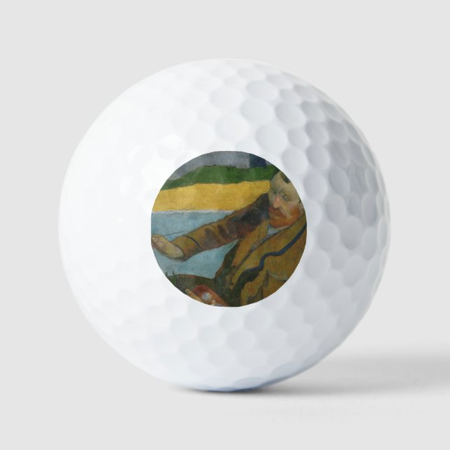 Paul Gauguin Vincent van Gogh painting sunflowers  Golf Balls (Front)