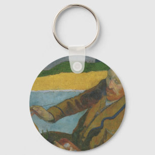 Paul Gauguin Vincent van Gogh painting sunflowers Key Ring
