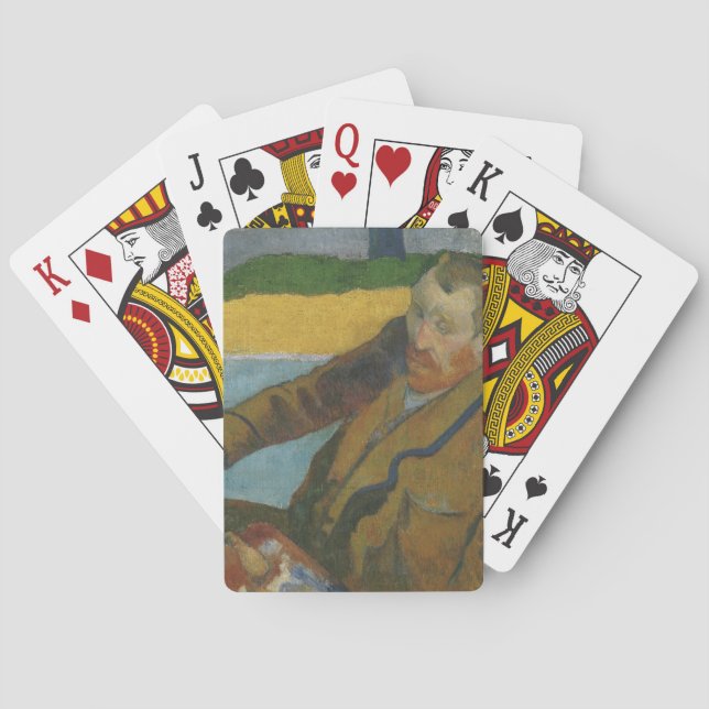 Paul Gauguin Vincent van Gogh painting sunflowers  Playing Cards (Back)