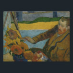 Paul Gauguin Vincent van Gogh painting sunflowers  Poster<br><div class="desc">Paul Gauguin.  Vincent van Gogh painting sunflowers. Portrait of Van Gogh painting a still life with sunflowers. The painting is made in a warm yellow-brown palette. Reproduction of famous works of art  images in the public domain.</div>