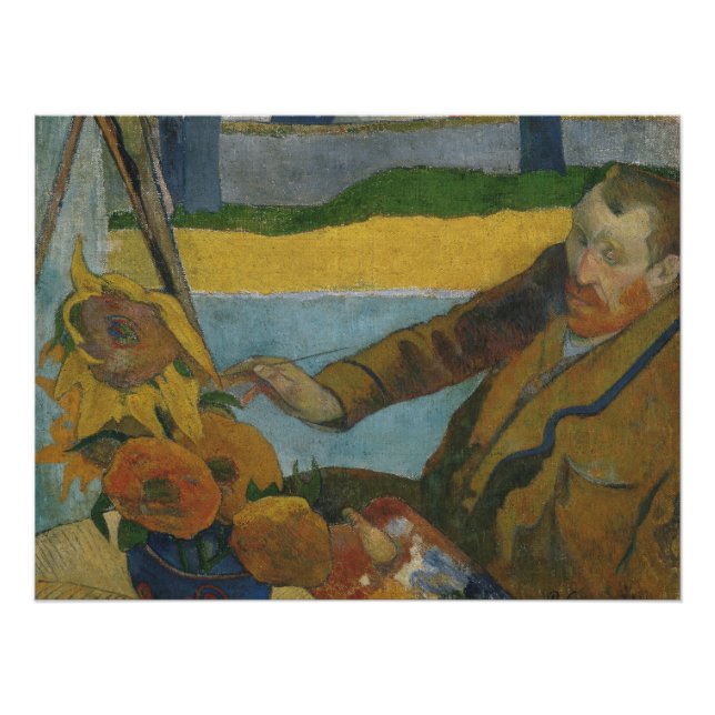 Paul Gauguin Vincent van Gogh painting sunflowers  Poster (Front)