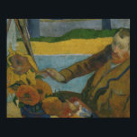 Paul Gauguin -Vincent van Gogh Painting Sunflowers Poster<br><div class="desc">Vincent van Gogh Painting Sunflowers by Paul Gauguin, 1888. Paul Gauguin was a French post-Impressionist artist. Underappreciated until after his death, Gauguin is now recognized for his experimental use of color and synthetist style that were distinctly different from Impressionism. His work was influential to the French avant-garde and many modern...</div>