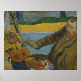Paul Gauguin -Vincent van Gogh Painting Sunflowers Poster