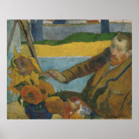 Paul Gauguin Vincent van Gogh painting sunflowers