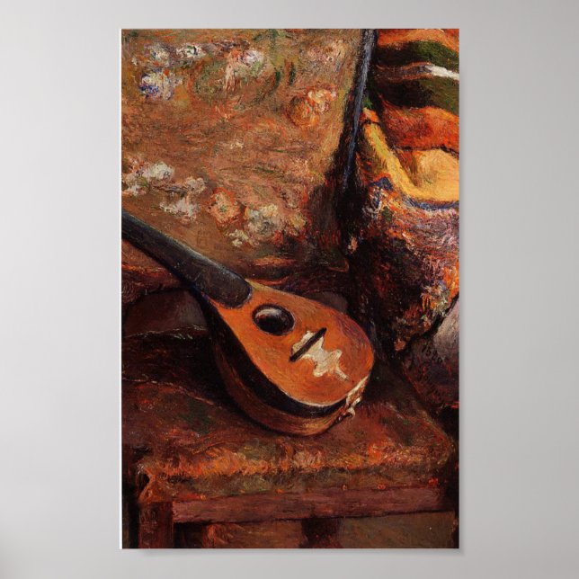 Paul Gauguin Vintage Mandolin on a Chair Poster (Front)