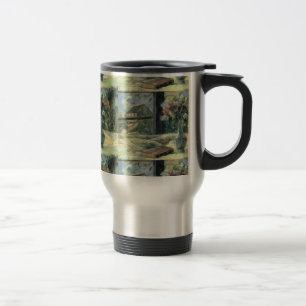 Paul Gauguin Vintage Vase of Flowers at the Window Travel Mug