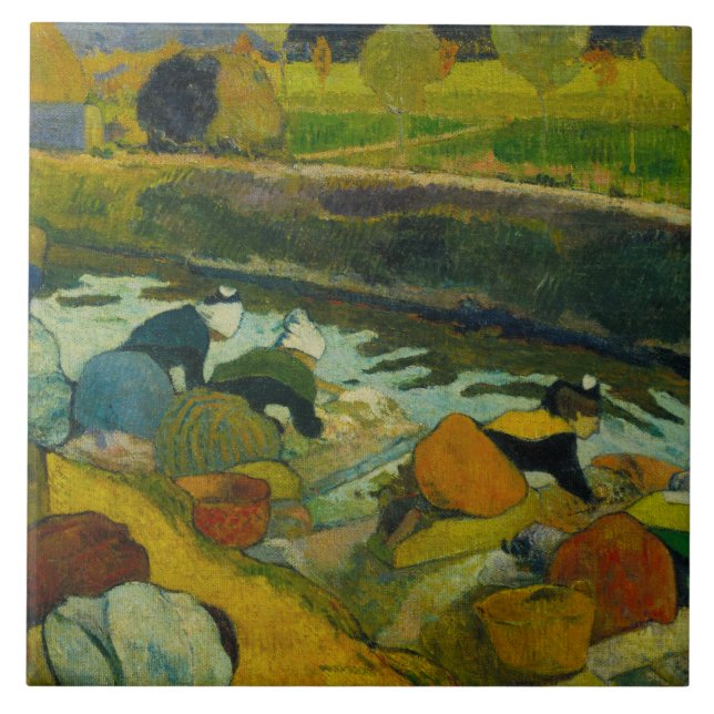 Paul Gauguin - Washerwomen Tile (Front)