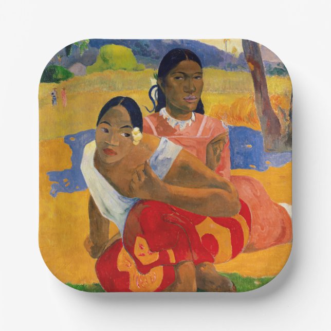 Paul Gauguin - When Will You Marry? Paper Plate (Front)