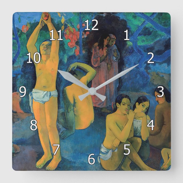 Paul Gauguin - Where Do We Come From? Square Wall Clock (Front)