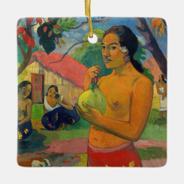 Paul Gauguin - Woman Holding a Fruit Ceramic Ornament (Front)