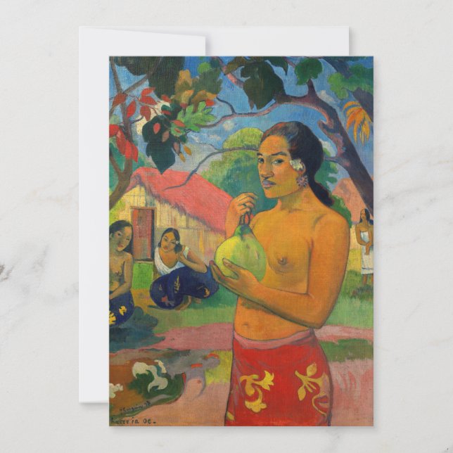 Paul Gauguin - Woman Holding a Fruit Invitation (Front)