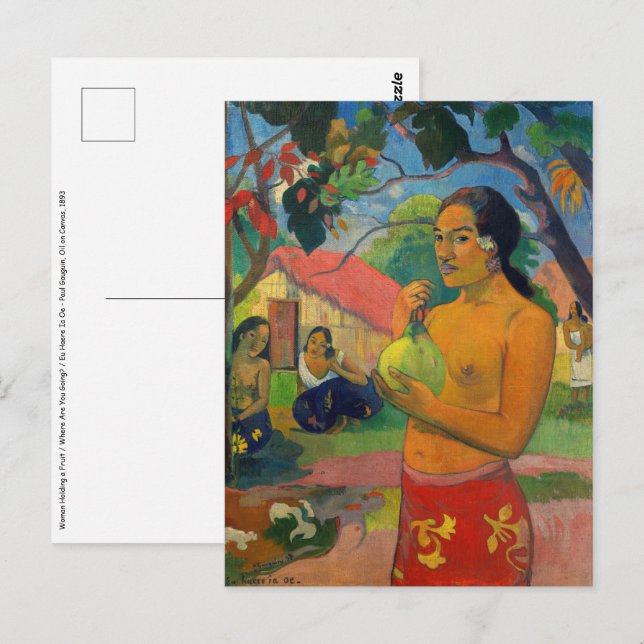 Paul Gauguin - Woman Holding a Fruit Postcard (Front/Back)