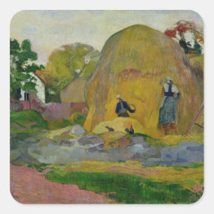 Paul Gauguin   Yellow Haystacks, or Golden Harvest Square Sticker
