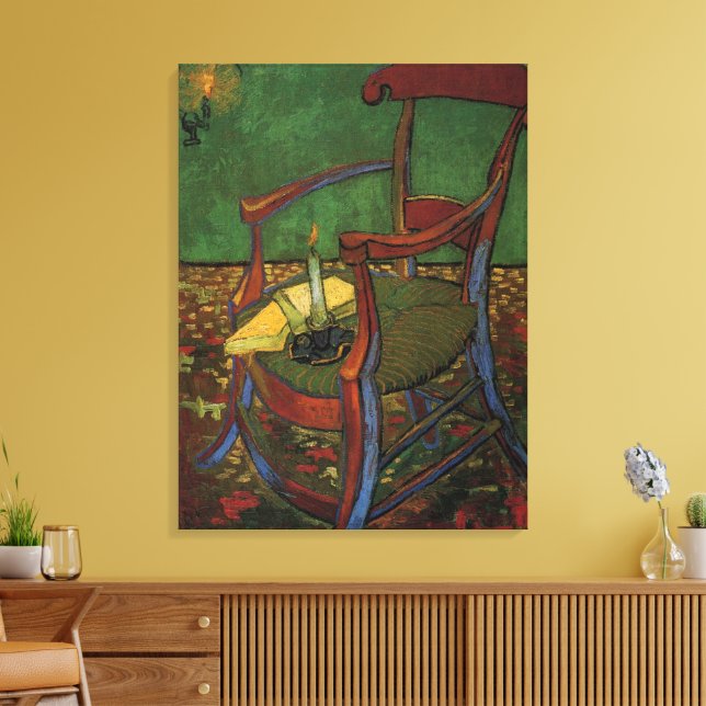 Paul Gauguin's Armchair by Vincent van Gogh Canvas Print (Insitu(LivingRoom))
