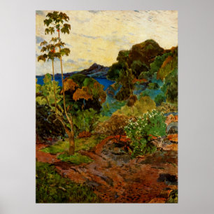 Paul Gauguin's Martinique Landscape (1887) Poster
