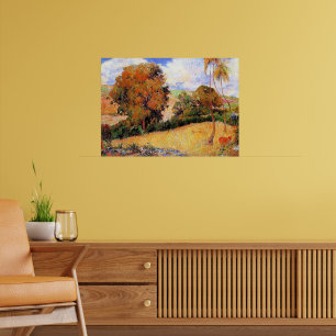 Paul Gauguin's painting, Meadow in Martinique, Poster