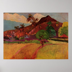 Paul Gauguin's Tahitian Landscape (1893) Poster