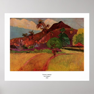 Paul Gauguin's Tahitian Landscape (1893) Poster