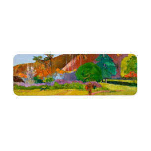 Paul Gauguin's Tahitian Landscape famous painting 