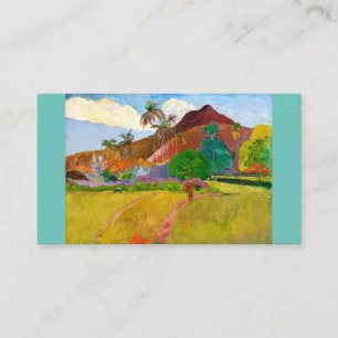 Paul Gauguin's Tahitian Landscape famous painting Business Card
