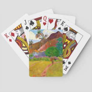 Paul Gauguin's Tahitian Landscape famous painting Playing Cards