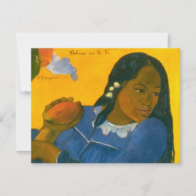 Paul Gauguin's Woman with a Mango (1892) Invitation (Front)