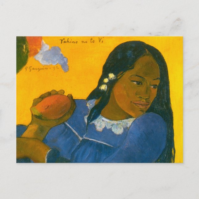 Paul Gauguin's Woman with a Mango (1892) Postcard (Front)