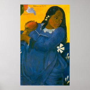 Paul Gauguin's Woman with a Mango (1892) Poster