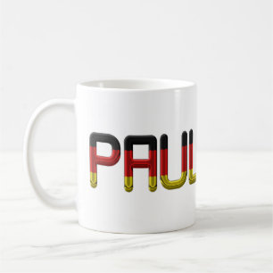 Paul German Flag Name Germany Typography Coffee Mug