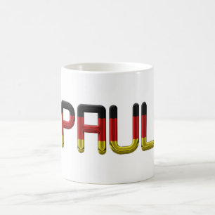 Paul German Flag Name Germany Typography Coffee Mug