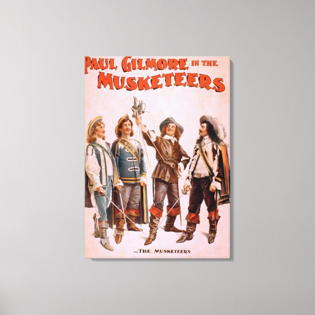 Paul Gilmore in The Musketeers Theatrical Canvas Print (Front)
