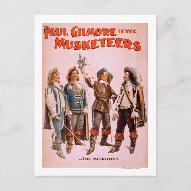 Paul Gilmore in The Musketeers Theatrical Postcard (Front)