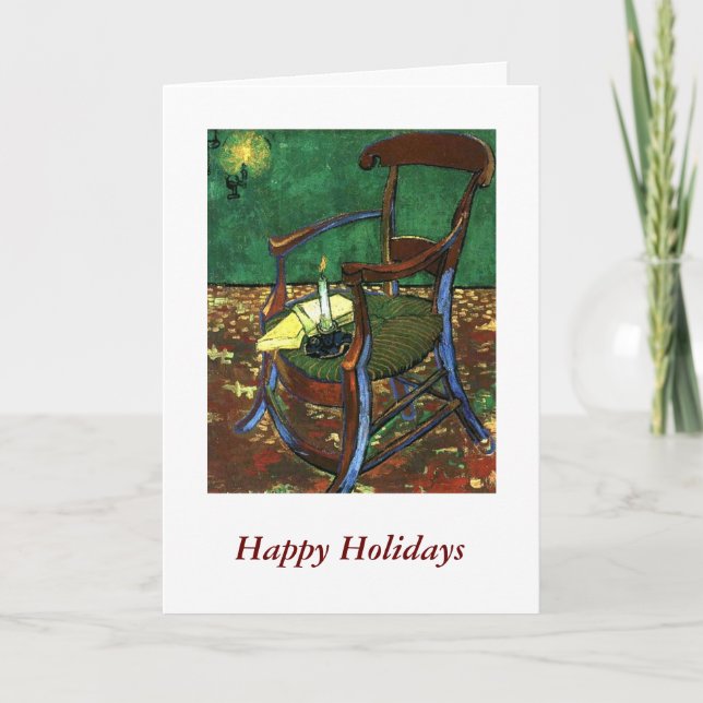 Paul Guaguin's Armchair by Vincent van Gogh Holiday Card (Front)