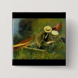 Paul Helieu by John Singer Sargent 15 Cm Square Badge