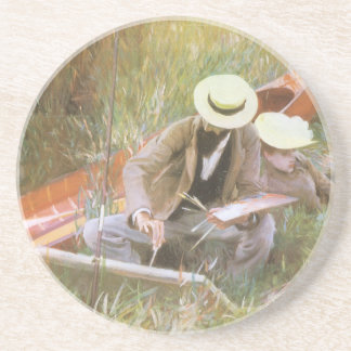Paul Helleu Sketching with His Wife by JS Sargent Coaster