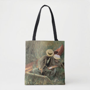 Paul Helleu Sketching with His Wife by JS Sargent Tote Bag