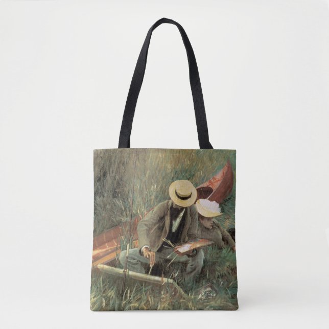 Paul Helleu Sketching with His Wife by JS Sargent Tote Bag (Front)