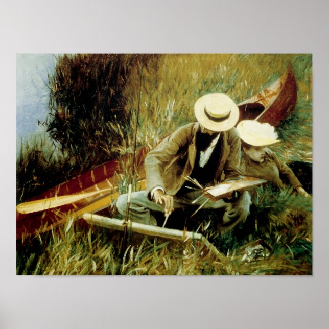 Paul Helleu Sketching with his Wife Poster (Front)