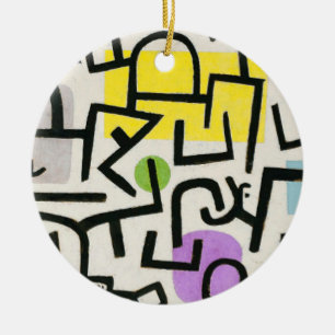 Paul Klee Abstract Expressionist Rich Harbour Ceramic Tree Decoration