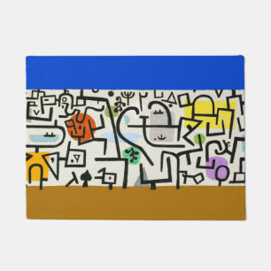 Paul Klee Abstract Expressionist Rich Harbour Doormat