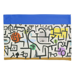 Paul Klee Abstract Expressionist Rich Harbour Pillowcase
