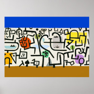 Paul Klee Abstract Expressionist Rich Harbour Poster