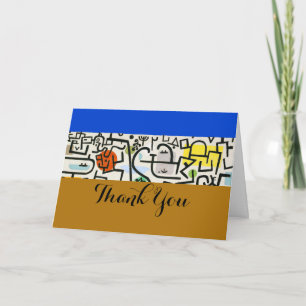 Paul Klee Abstract Expressionist Rich Harbour Thank You Card